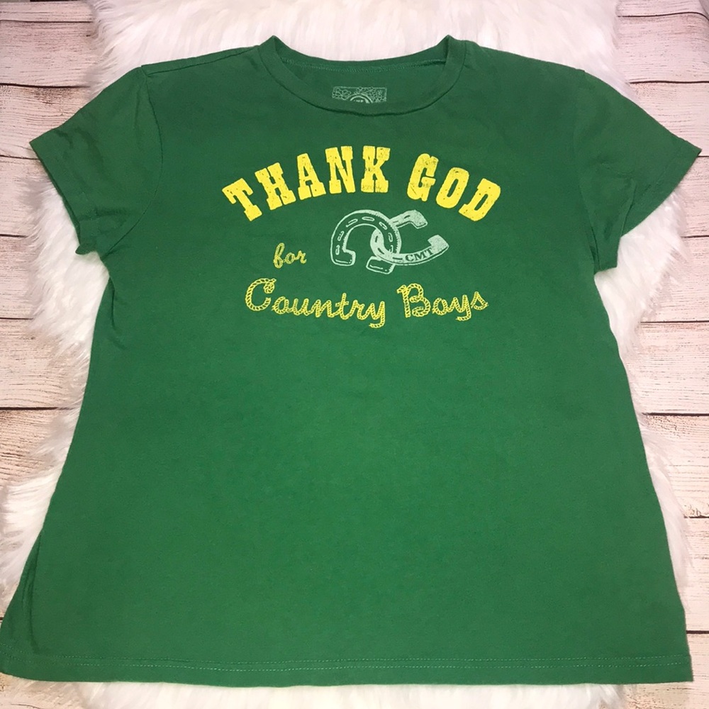 CMT Thank God For Country Boys Graphic Tee XXL